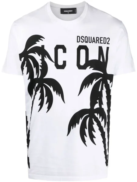 Tricou Dsquared2 cu imagine alb