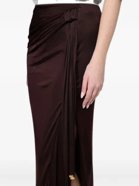 Fusta maxi Elisabetta Franchi drapată maro