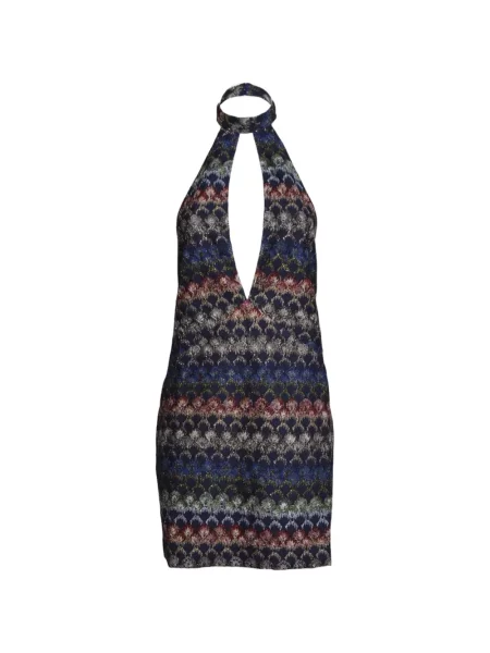 Πλεκτή μίνι φόρεμα Missoni μπλε