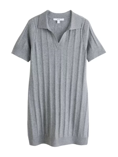 Next Rochie tricotat amestecat gri