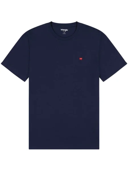 WRANGLER Tricou SIGN OFF bleumarin / roșu alb