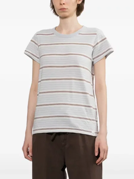 Scurt tricou Rag & Bone cu dungi albastru