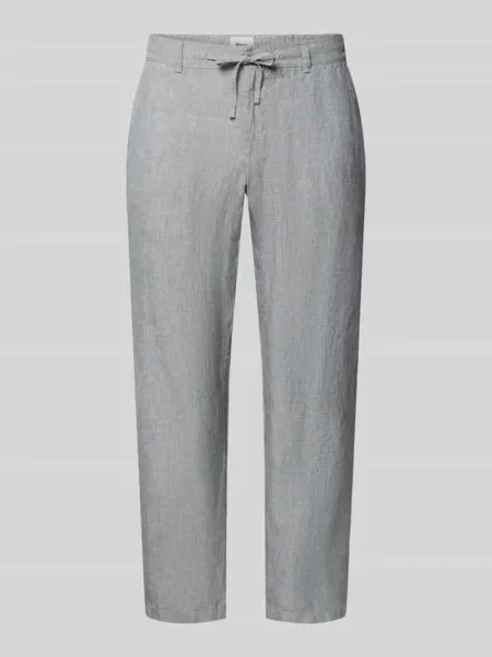 Spodnie z lnu o kroju slim fit z czystego lnu model Fabio' Brax