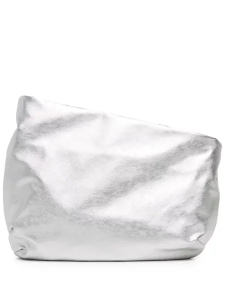 Torebka skórzana Marsell skórzana srebrna