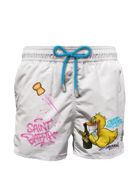 Slip de baie Mc2 Saint Barth cu imagine alb