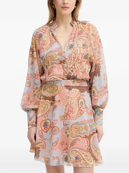 Rochie Guess cu imagine cu model paisley albastru