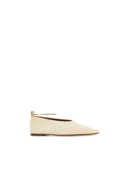 Balerinki Jil Sander skórzane białe