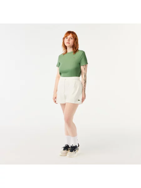 Lacoste Szorty Frotte Z Bawełny Organicznej Lacoste beżowe
