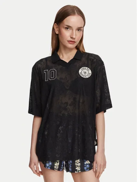Adidas tričko dámske čipkované x Farm Rio čierna
