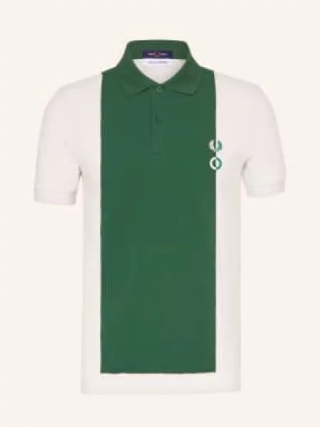 Fred Perry Piqué Polokošile režná / tmavě zelená