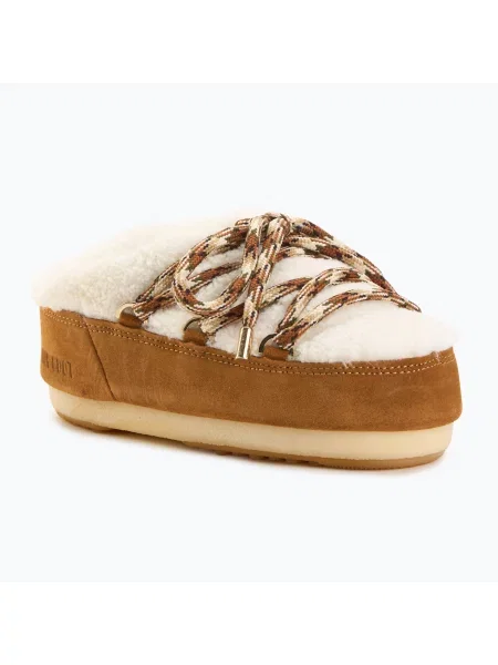 Olcsóbban. Moon Boot Mule Shearling whisky/off white csizma. Méret: EU fehér