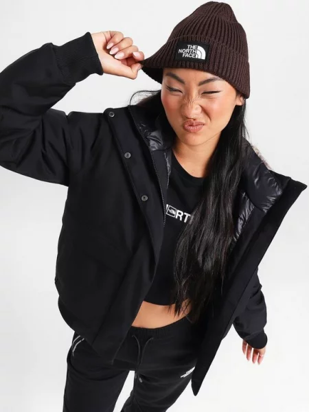 The North Face Čepice Tnf Logo Box Cuffed Bne bílý