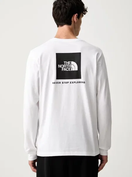 The North Face longsleeve z bawełną EVOLUTION biała
