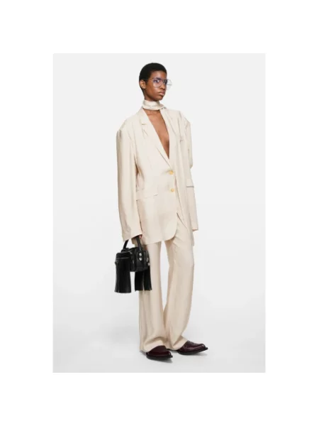 Kurtka Acne Studios w kratę beżowa