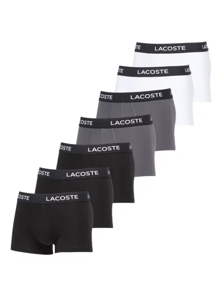 Боксерки Lacoste с автограф черно
