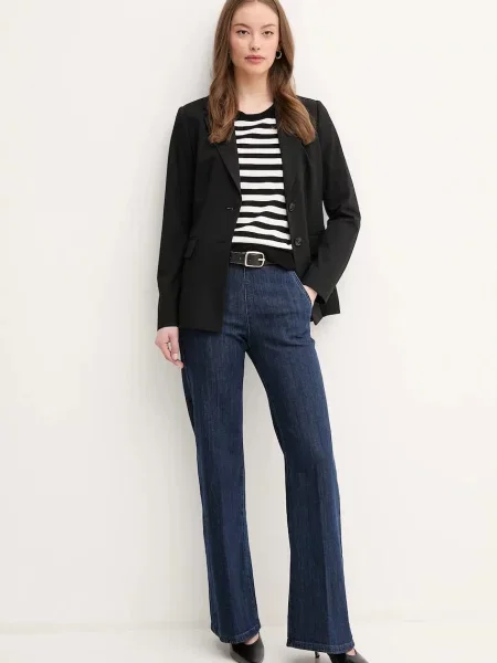 Піджак United Colors of Benetton однобортний однотонний чорний