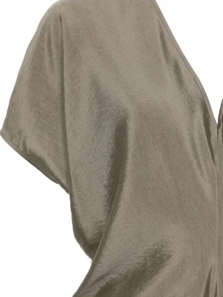 Maksi sukienka maxi Alysi z dekoltem w serek zielona