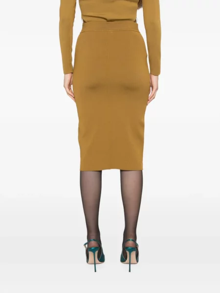 Cu centură fustă midi Tom Ford tricotate