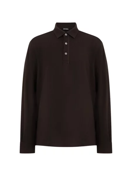 Tricou polo Zegna maro
