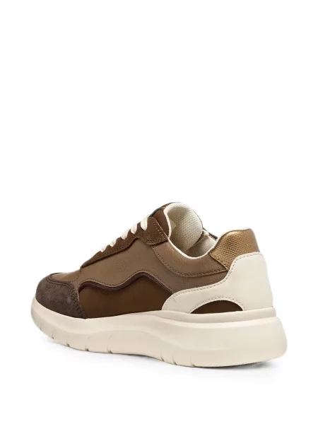 Sneakerși Geox din piele maro