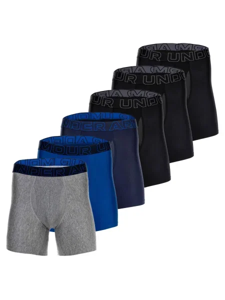 UNDER ARMOUR Sport alsónadrágok királykék / sötétkék / szürke melír fekete