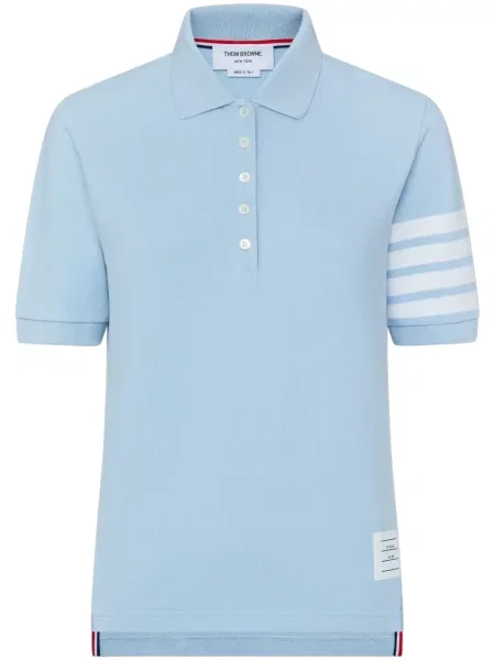 Tricou polo Thom Browne albastru