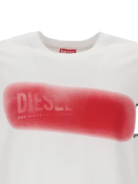 Tricou Diesel cu imagine alb