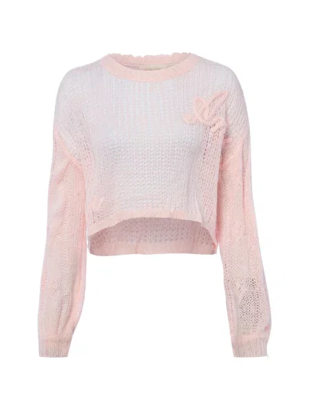 Another Cotton Lab Sweter z dzianiny Another Signature Kobiety Sztuczne włókno jednolity S różowy