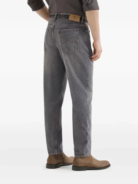 Pantaloni Brunello Cucinelli cu 5 buzunare gri