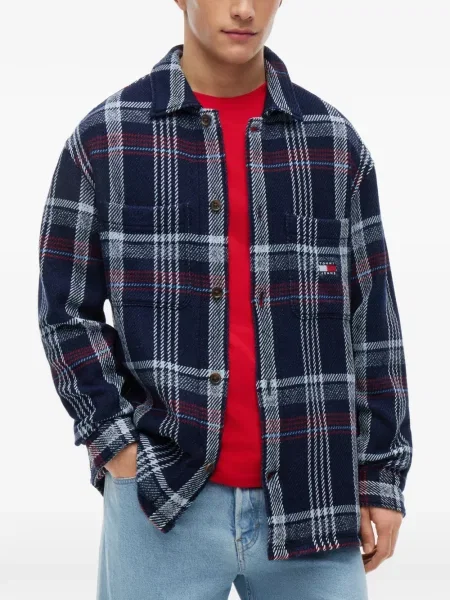 Καρό μακρύς πουκάμισο Tommy Hilfiger με σχέδιο μπλε
