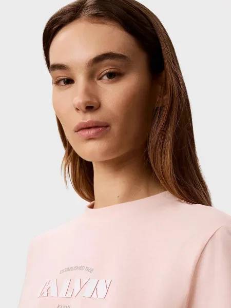Классическая футболка Calvin Klein Jeans розовая