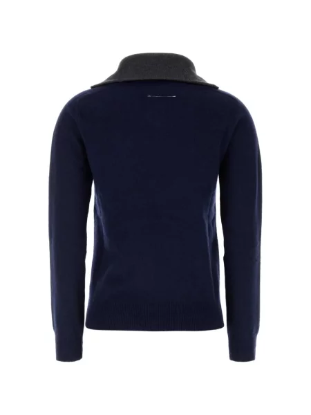 Pulover Mm6 Maison Margiela tricotate albastru