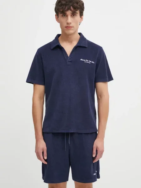 Sporty & Rich polo de Eden Script Terry bleumarin uni