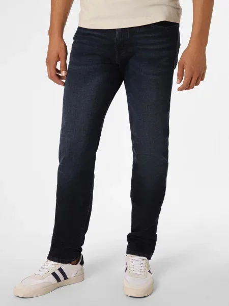 Hugo Jeansy Mężczyzna Klasyczne ciemnoniebieskie jeansy Slim Fit niebieski