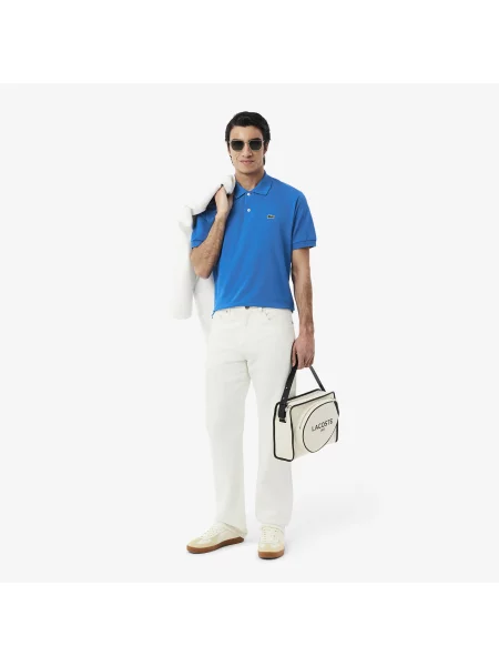 Lacoste Koszulka Polo Classic Fit Light Piqué niebieska