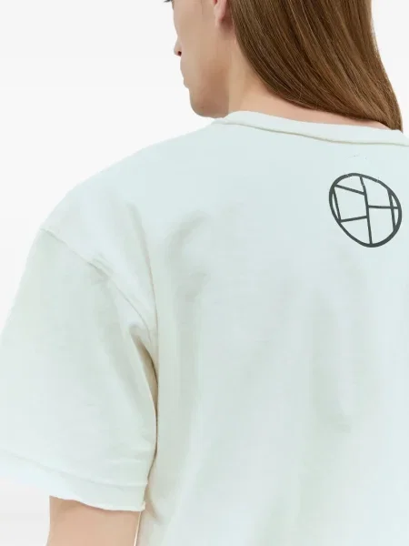 Tricou Circle Heritage cu imagine alb