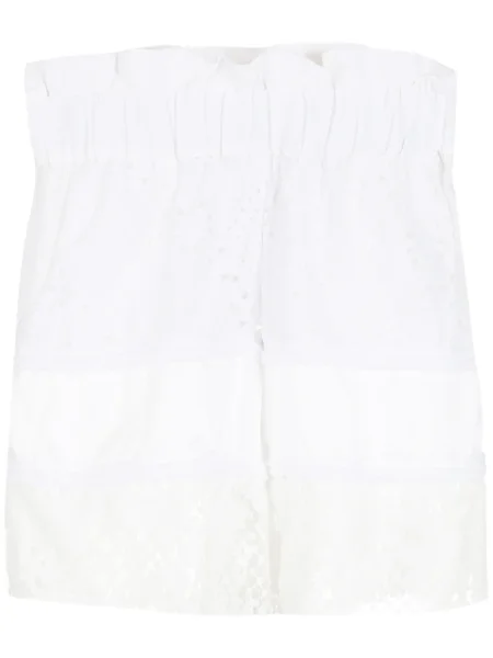 Pantaloni scurți Amir Slama cu broderie alb