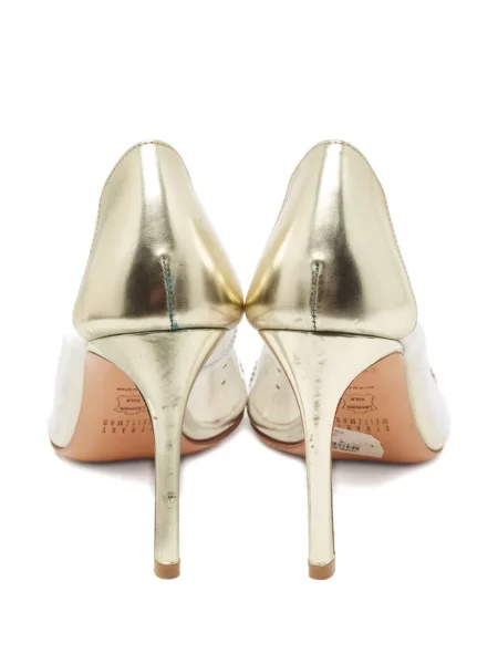 Pantofi cu toc Stuart Weitzman de cristal alb