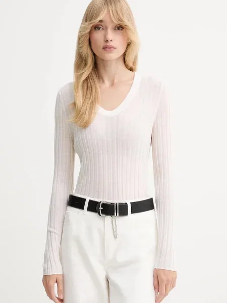 IRO pulover de lână light bej