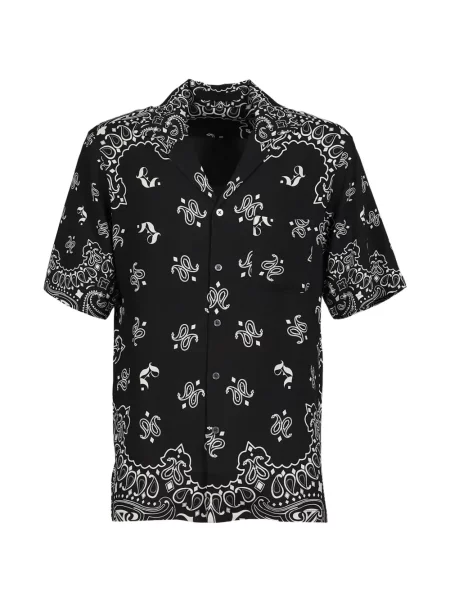 Scurt cămașă Jun/nakayama cu imagine cu model paisley negru