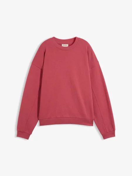 Bluza oversize z czystej bawełny organicznej czerwona