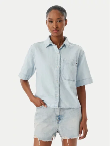 Tommy Hilfiger Τζιν πουκάμισο μπλε
