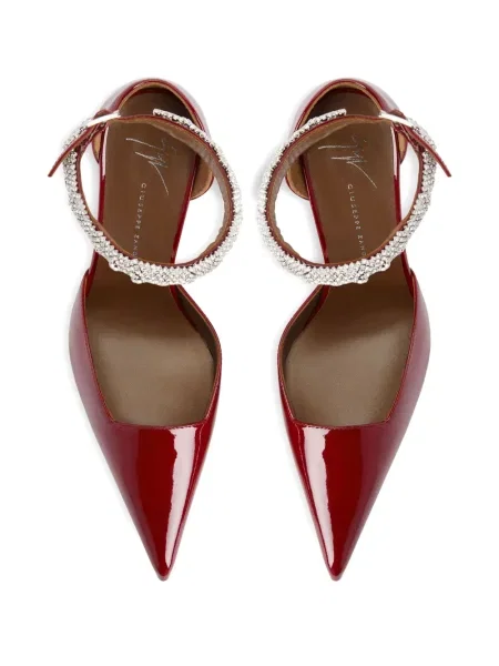 Pantofi cu toc Giuseppe Zanotti de cristal roșu