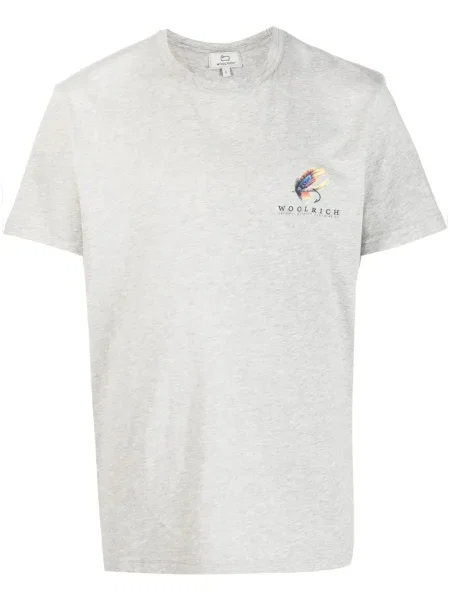 Scurt tricou Woolrich cu imagine gri