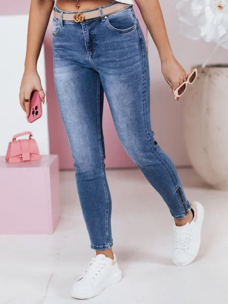 Spodnie jeansowe skinny WERNI Dstreet granatowe