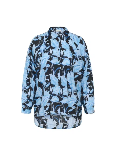 Koszula Kaffe Curve niebieska