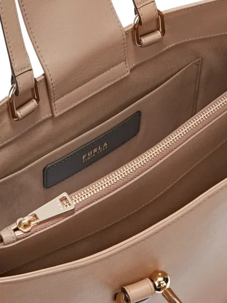 Τσάντα shopper Furla καφέ