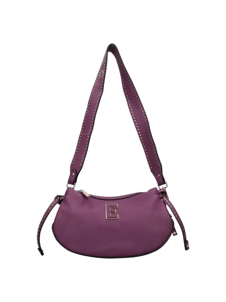 Torebka skórzana Ermanno Scervino skórzana fioletowa