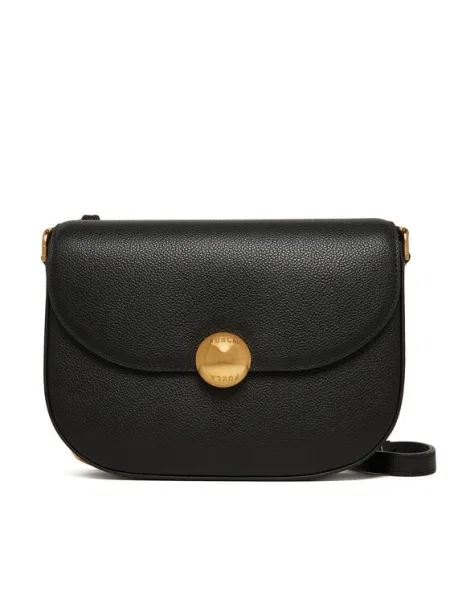 Bőr bőr táska Furla fekete