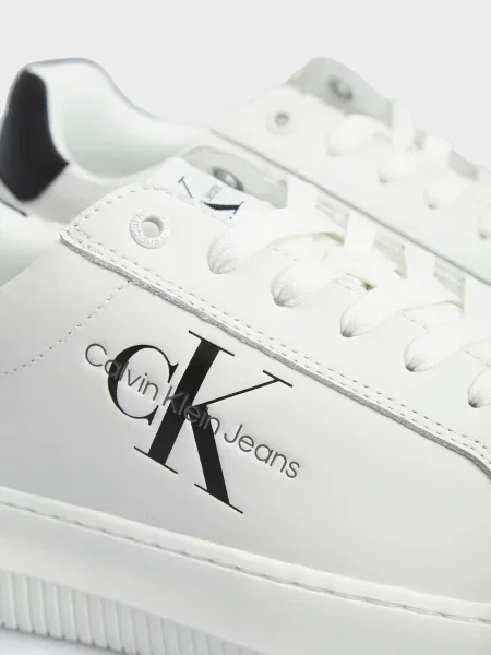 Шкіряні кросівки Calvin Klein Jeans чанкі білі